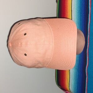 Thirty-One Leather Strapback Coral Hat Cap